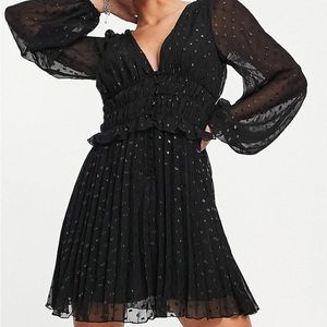 ASOS DESIGN sheer chiffon mini dress